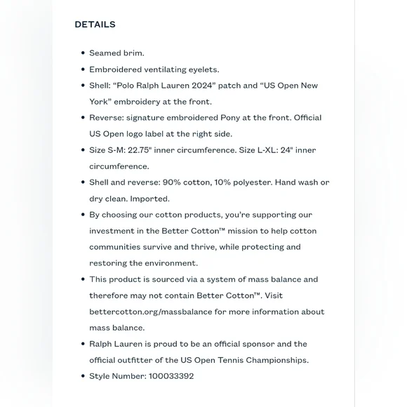 Polo Ralph Lauren Reversible Terrycloth 2024 US Open bucket hat - Picture 5 of 5